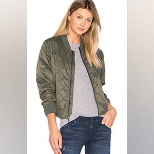 Vince Quilted Bomber Jacket olive